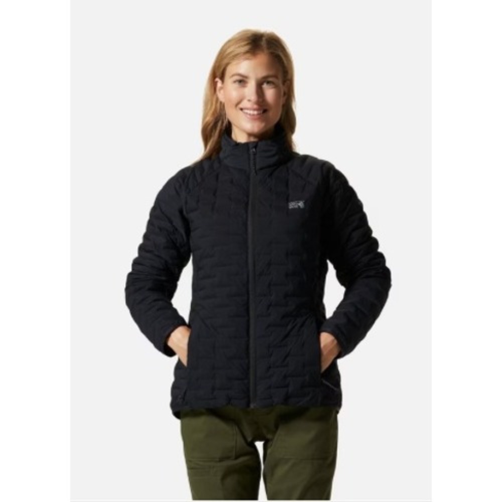 NWT Mountain Hardwear Stretchdown Packable Down Puffer Jacket Black Womens Ski